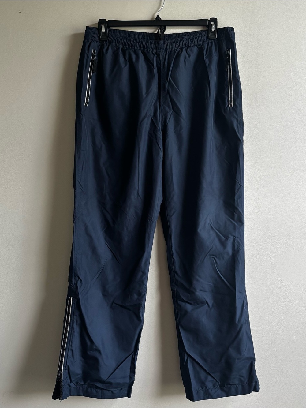 VTG 90s Old Navy Men's Navy Zip Pocket Performance Joggers